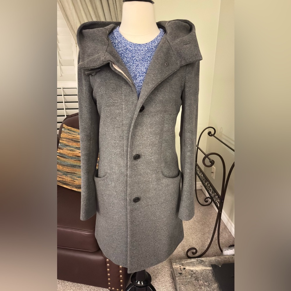 Babaton Gray Trench Coat with Hood